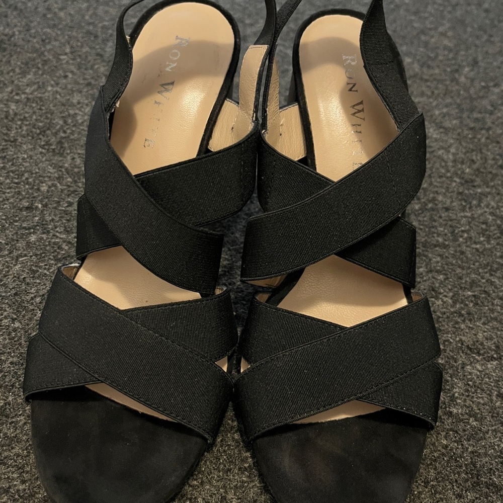 Ron White Made in Italy Sandals in black size 37 IT